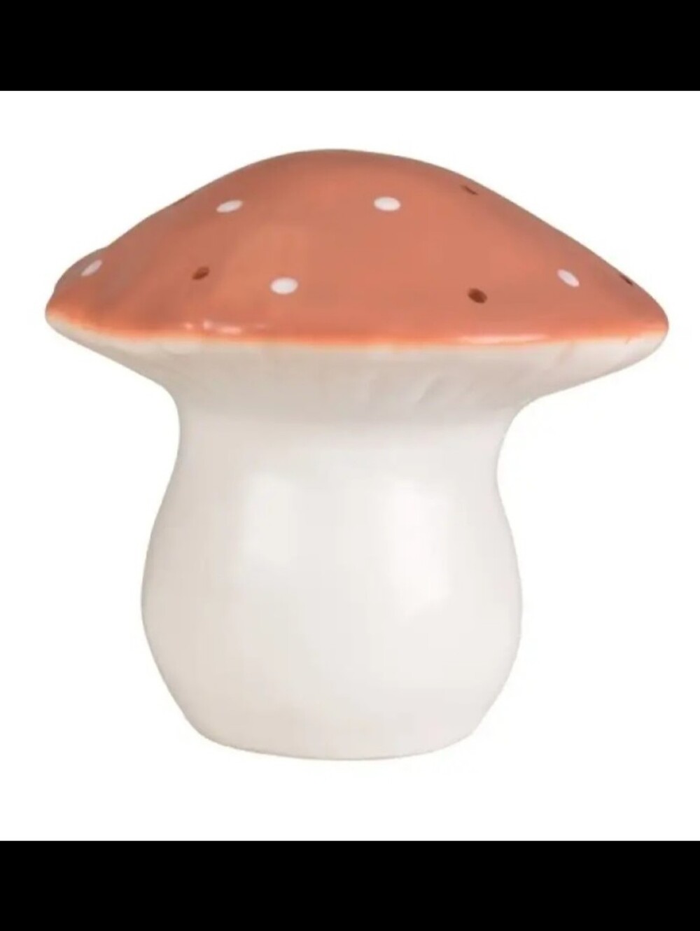Egmont Mushroom Ceramic White & Terracotta Lamp - Home Decor